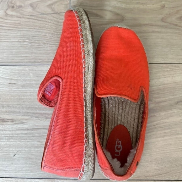 🅶 UGG Sandrinne Hazard Orange Canvas Shoes - Picture 12 of 16